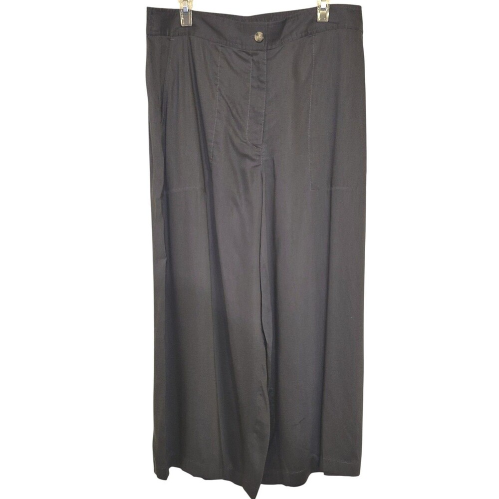 Club Monaco Navy High Waist Wide Leg Cropped Trouser Business Social Pant  14